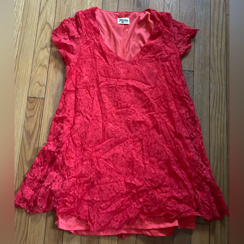 Show me your mumu kylie xsmall red lace - euc